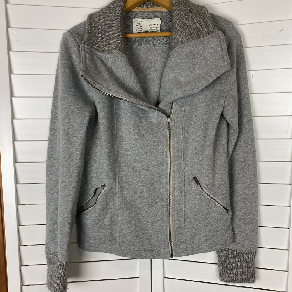 Anthropologie zip up sweater